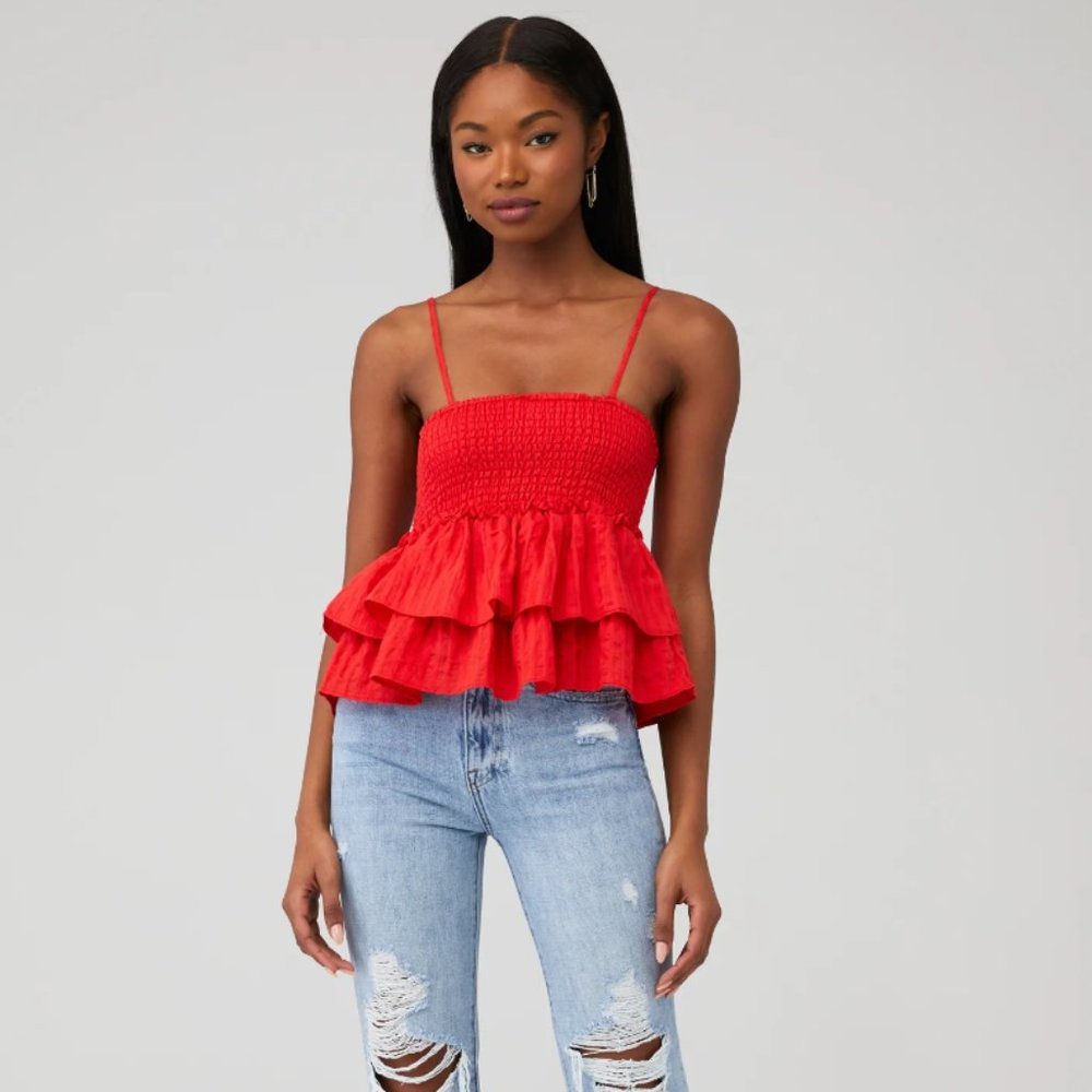 Red Peplum Cami by BB Dakota steve madden